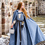 Medieval Cloak Mila, wełna, niebieska - Celtic Webmerchant