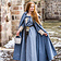 Leonardo Carbone Medieval cloak Mila, wool, blue - Celtic Webmerchant