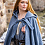 Medieval Cloak Mila, wełna, niebieska - Celtic Webmerchant
