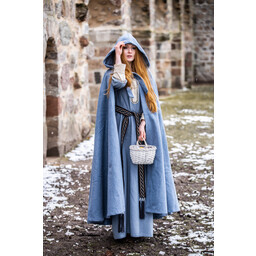 Capa medieval Mila, lana, azul - Celtic Webmerchant