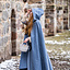 Medieval Cloak Mila, wełna, niebieska - Celtic Webmerchant