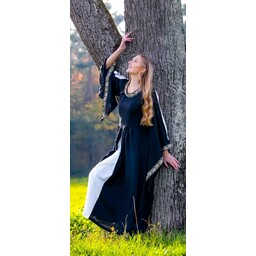 Noble robe brodée Loretta, noir - Celtic Webmerchant