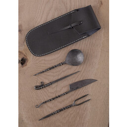 Medieval cutlery set with leather pouch - Celtic Webmerchant