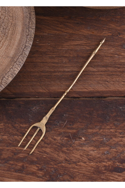 Late Roman fork fuscinula, brass - Celtic Webmerchant