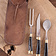 Horn cutlery set with pouch, stainless steel - Celtic Webmerchant