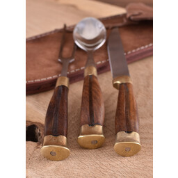 Set de cubiertos de madera con bolsa, acero inoxidable. - Celtic Webmerchant