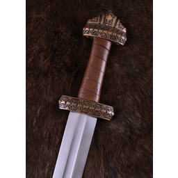 Viking isla Eigg espada, empuñadura de cuero, templado - Celtic Webmerchant