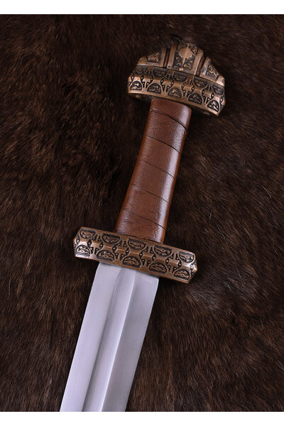 île épée Viking Eigg, poignée en cuir, trempé - Celtic Webmerchant