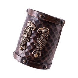 Bracelet en cuir Huginn & Muninn - Celtic Webmerchant