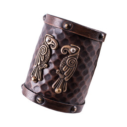 Leather bracelet Huginn & Muninn - Celtic Webmerchant