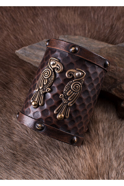 Lederarmband Huginn & Muninn - Celtic Webmerchant