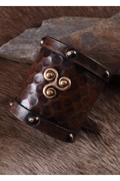 pulsera de cuero triskelion celta - Celtic Webmerchant