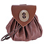 Medieval money pouch Chester, red brown - Celtic Webmerchant