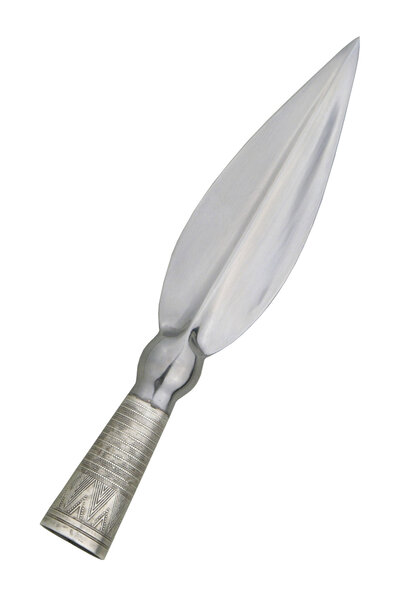 Kurz Bladed Viking Speer, verzierter Sockel - Celtic Webmerchant