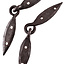Charnières de coffres Viking, forgées main, par paire (18cm) - Celtic Webmerchant