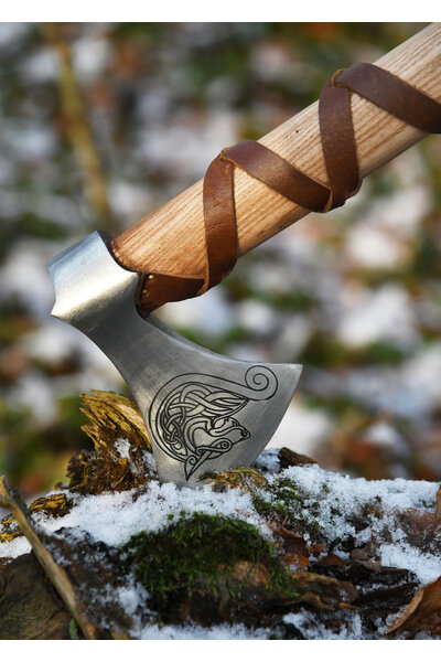 Viking yxa, typ g, graverad - Celtic Webmerchant