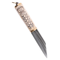 Seax vikingo nórdico pequeño con empuñadura de hueso decorada - Celtic Webmerchant