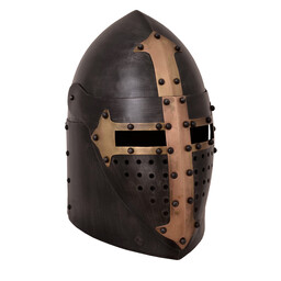 Cukru Helm z uchylnym wizjerem, 1,6 mm stali, postarzane - Celtic Webmerchant