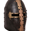 Sugarloaf Helm med gångjärns visir, 1,6 mm stål, antiqued - Celtic Webmerchant