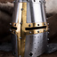 Helmet knight templar with brass cross - Celtic Webmerchant