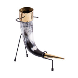 Dekoreret drinkinghorn med stativ - Celtic Webmerchant