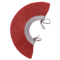 Crête de casque romain, rouge, base métallique - Celtic Webmerchant