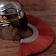 Deepeeka Roman helmet crest, red, metal base - Celtic Webmerchant