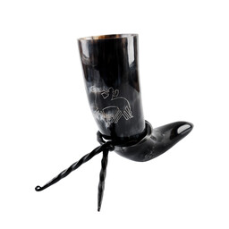 Drinking horn, Odin with Sleipnir - Celtic Webmerchant