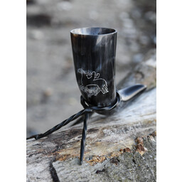 Drinking horn, Odin with Sleipnir - Celtic Webmerchant