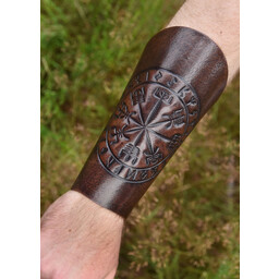 Leren armbeschermer met Vegvisir - Celtic Webmerchant