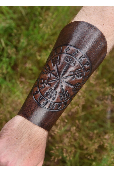 Skórzany vambrace z Vegvisir - Celtic Webmerchant
