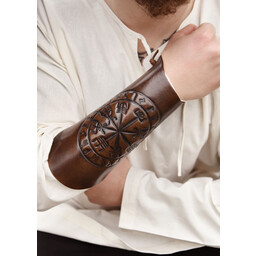 Leather vambrace with Vegvisir - Celtic Webmerchant