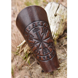 Leather vambrace with Vegvisir - Celtic Webmerchant