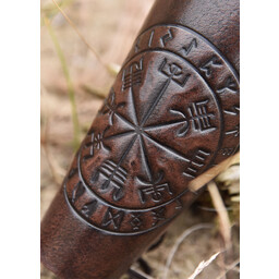 Leather vambrace with Vegvisir - Celtic Webmerchant