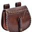Medieval leather bag, brown - Celtic Webmerchant