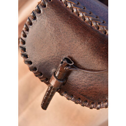 Middeleeuwse leren tas, bruin - Celtic Webmerchant