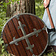 Deepeeka Wooden round shield with cross - Celtic Webmerchant