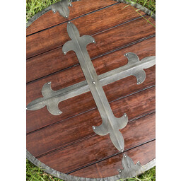 Wooden round shield with cross - Celtic Webmerchant