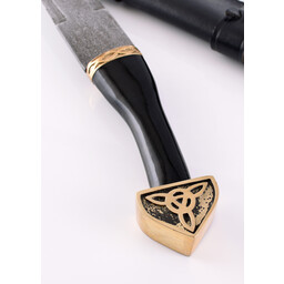 Scramasaxe décorée d'un triskelion, lame de Damas - Celtic Webmerchant