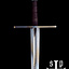 Templar sword Milites Templi, battle-ready (blunt 3 mm) - Celtic Webmerchant