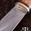 Viking coltello Visby, acciaio Damasco - Celtic Webmerchant