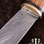 Viking knife Visby, damascus steel - Celtic Webmerchant