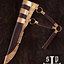 Viking cuchillo Kattegat, acero de Damasco - Celtic Webmerchant