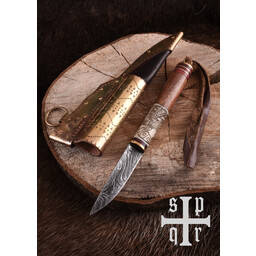 Viking kniv Odins korp, Damaskus stål - Celtic Webmerchant
