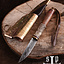 Viking knife Odins raven, damascus steel - Celtic Webmerchant