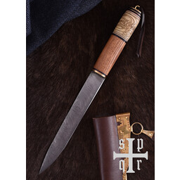 Viking seax with knot motif, damascus steel - Celtic Webmerchant