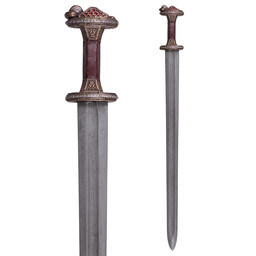 Vendel-sværd Uppsala fra 7. til 8. århundrede, messinghilt, damast - Celtic Webmerchant