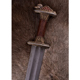 Miecz wendelski Uppsala VII-VIII w., Rękojeść z mosiądzu, damast - Celtic Webmerchant
