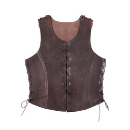 Cuir torse armure avec des lacets, marron - Celtic Webmerchant