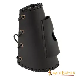 Leather bracer with knife holder, brown - Celtic Webmerchant